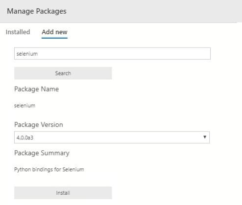 Manage packages